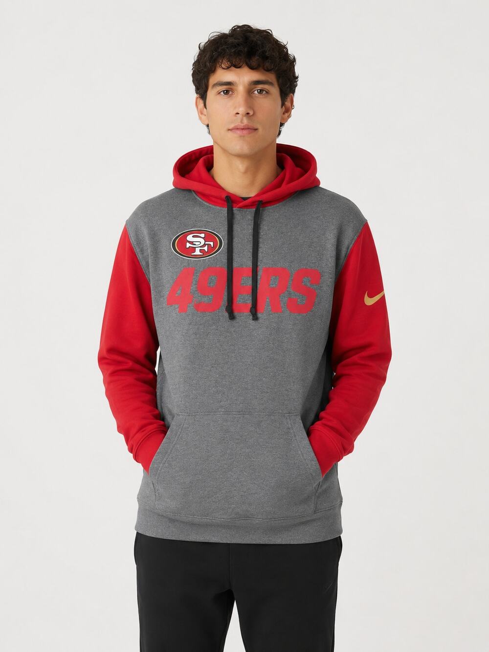 Nike San Francisco 49ers Surrey Legacy Pullover Hoodie Mens Size Medium New Red